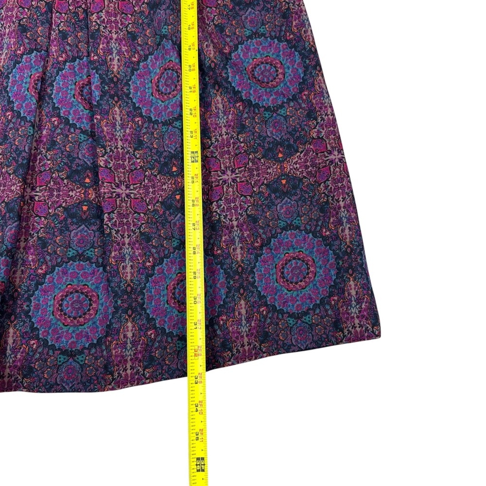 Vintage Balakier's Multicolor Paisley Pleated Skirt Women 10 (28" Waist) Wool - Picture 5 of 6